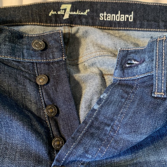 NWOT 7 For All Mankind Mens Standard Button Fly Denim Blue Jeans size 32 - Picture 4 of 12